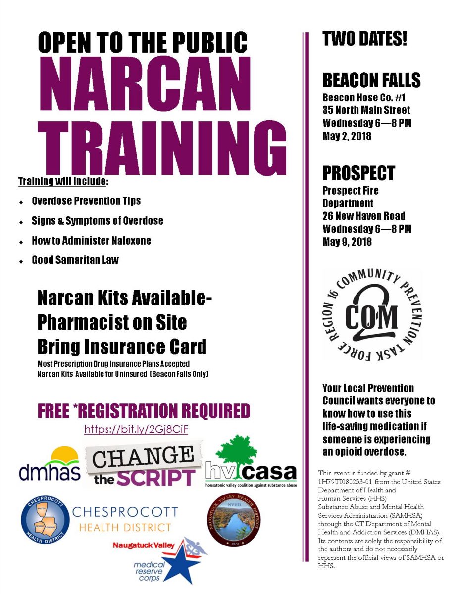 May 2nd Narcan Training Naugatuck Valley Health District May 2nd Narcan Training Naugatuck Valley Health District