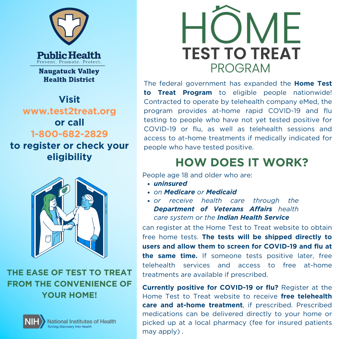 Home Test To Treat Program Naugatuck Valley Health District Home Test To Treat Program Naugatuck Valley Health District